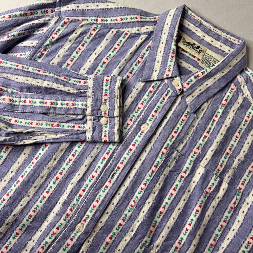 Vintage Northern Reflections Floral Shirt | Size Med | Retro 90s Cottagecore